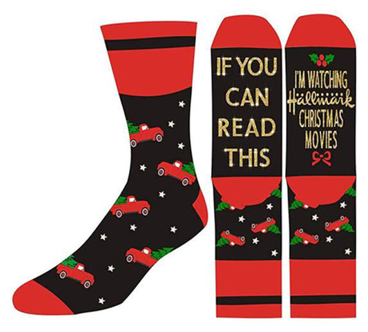 I'M WATCHING CHRISTMAS MOVIES Christmas Socks