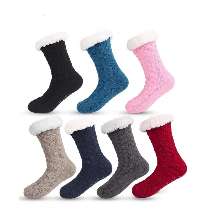 Christmas Women Winter Sherpa Plush Floor Socks
