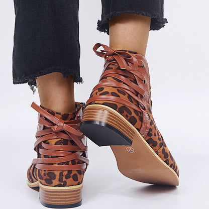 Woman Leopard Autumn Boots
