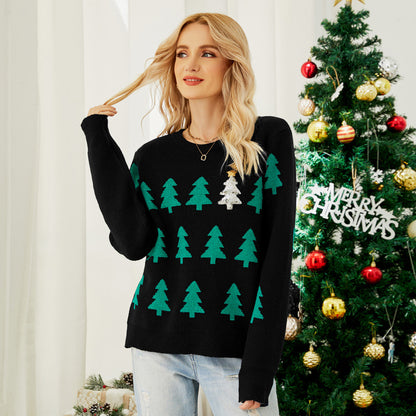 Christmas Tree Knitting Sweater Red Christmas Shirt
