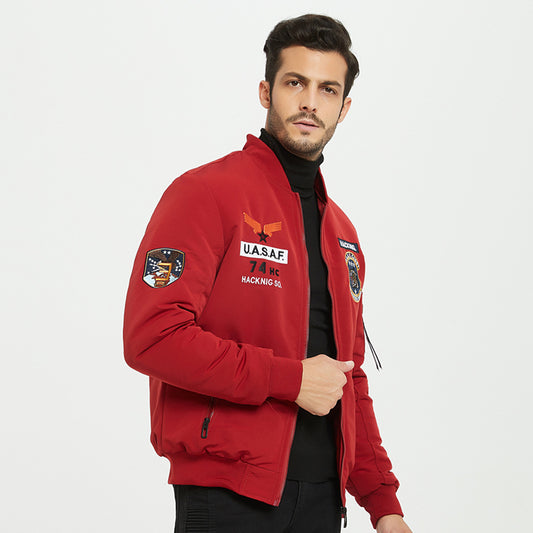 Men's Thermal Jacket Air Force Baseball Collar Jacket