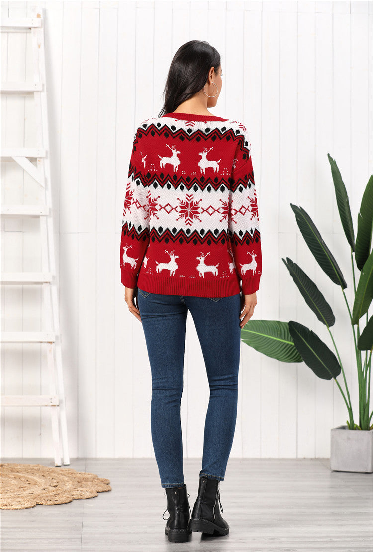 Woman Winter Christmas Reindeer Cute Sweater