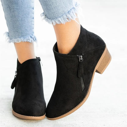 Women's Casual High Heel Low Boots