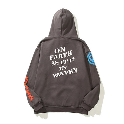 Unisex Kanye On Earth As It Is In Heaven Casual Print Hoodie