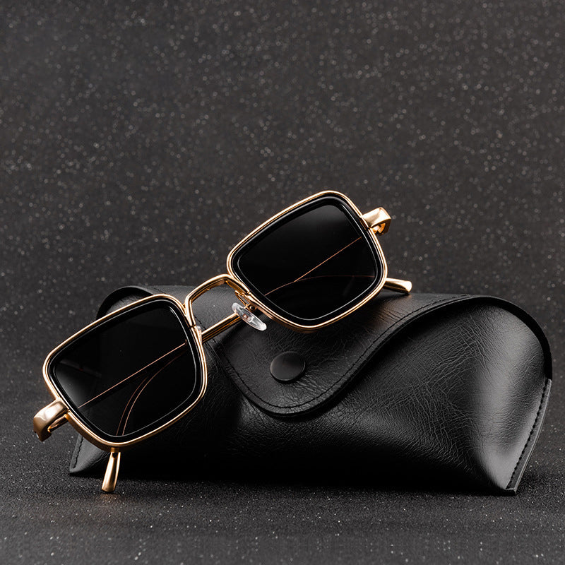 Men's Retro Thick Edge Metal Frame Sunglasses