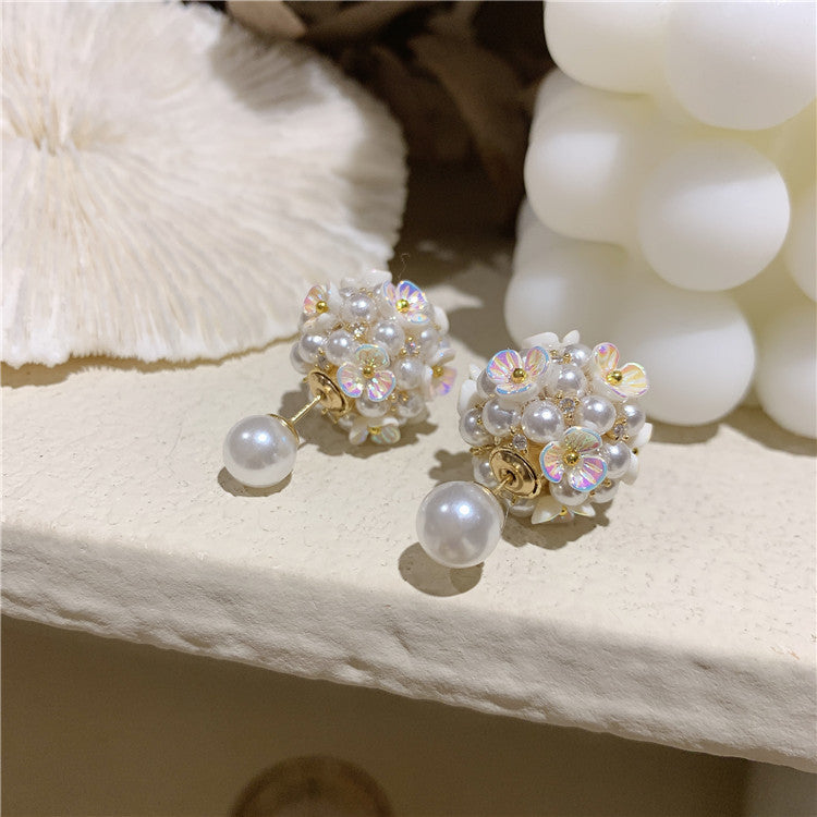 Pearl Flower Shell Earrings