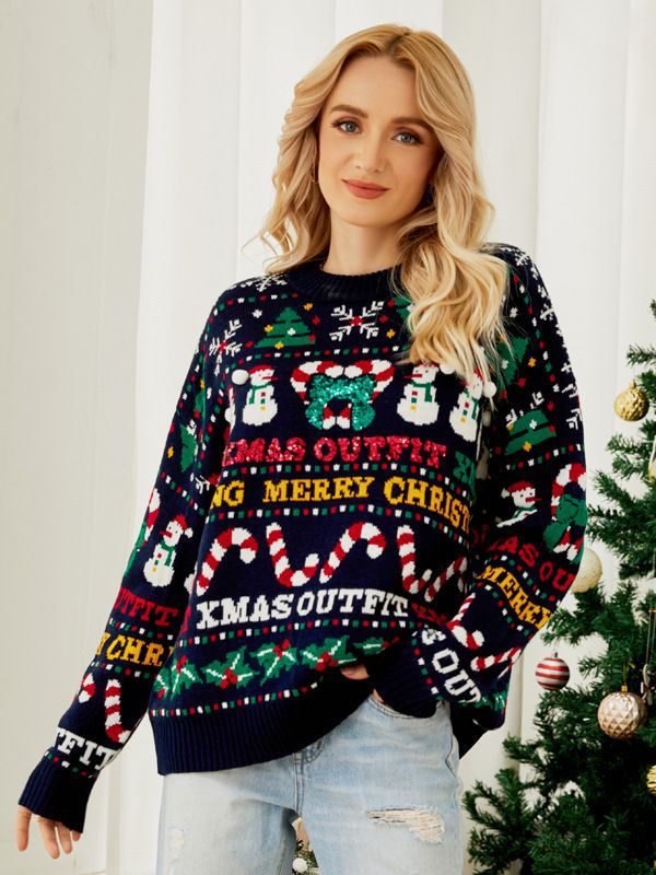 Merry Christmas Tree Snowman Sweater Shirt