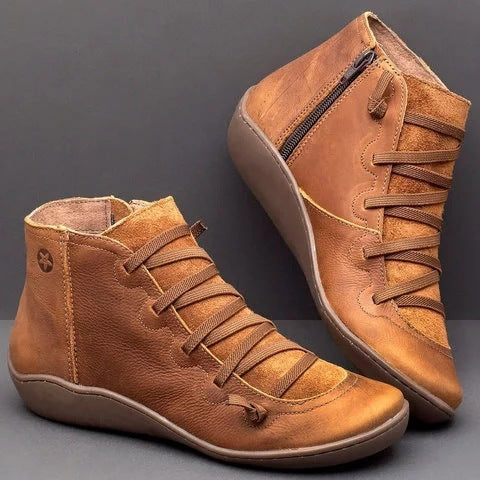 Women's Leather Casual Outdoor Canvas Shoes