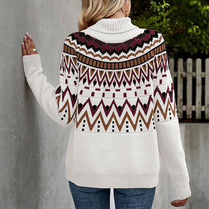 Women's Ethnic Pattern Knit Sweater