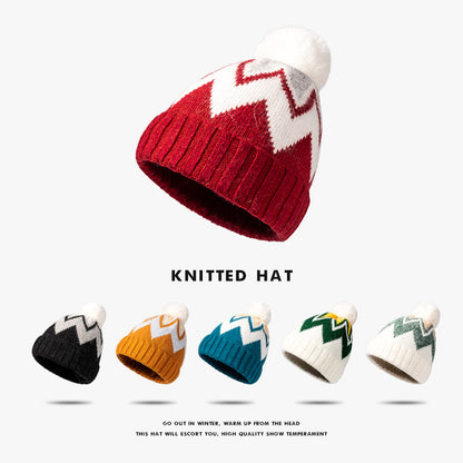 Thick Striped Jacquard Wool Hat