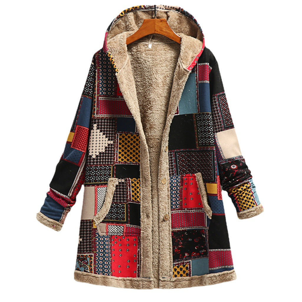Women's Cotton Hoodie Plush Jacket