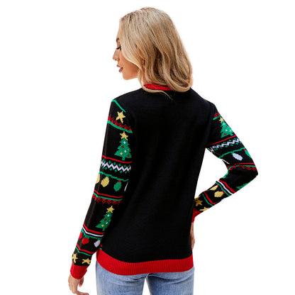 Christmas Embroidery Knitwear Sweater Christmas Tree Sweater