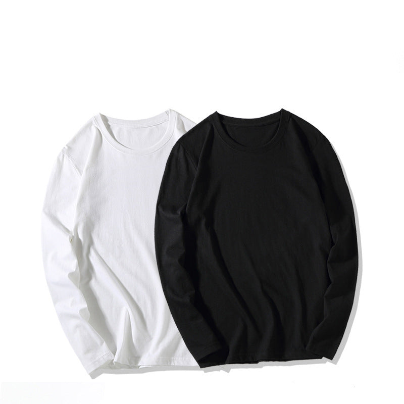 Sale Unisex Cotton Solid Color Long-sleeved T-shirt
