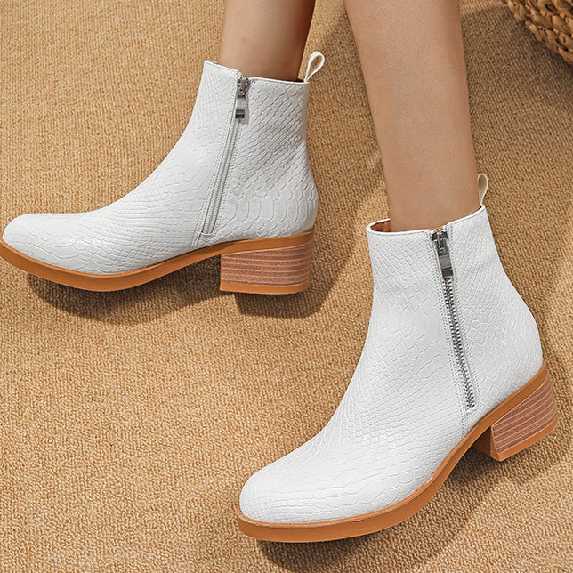 Woman Vintage Fall Leather Boots
