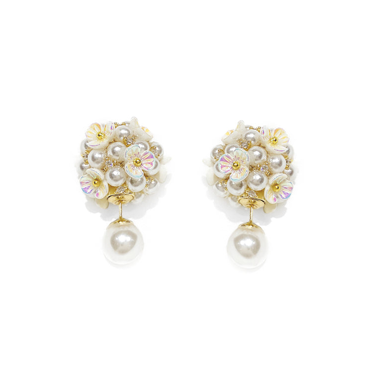 Pearl Flower Shell Earrings