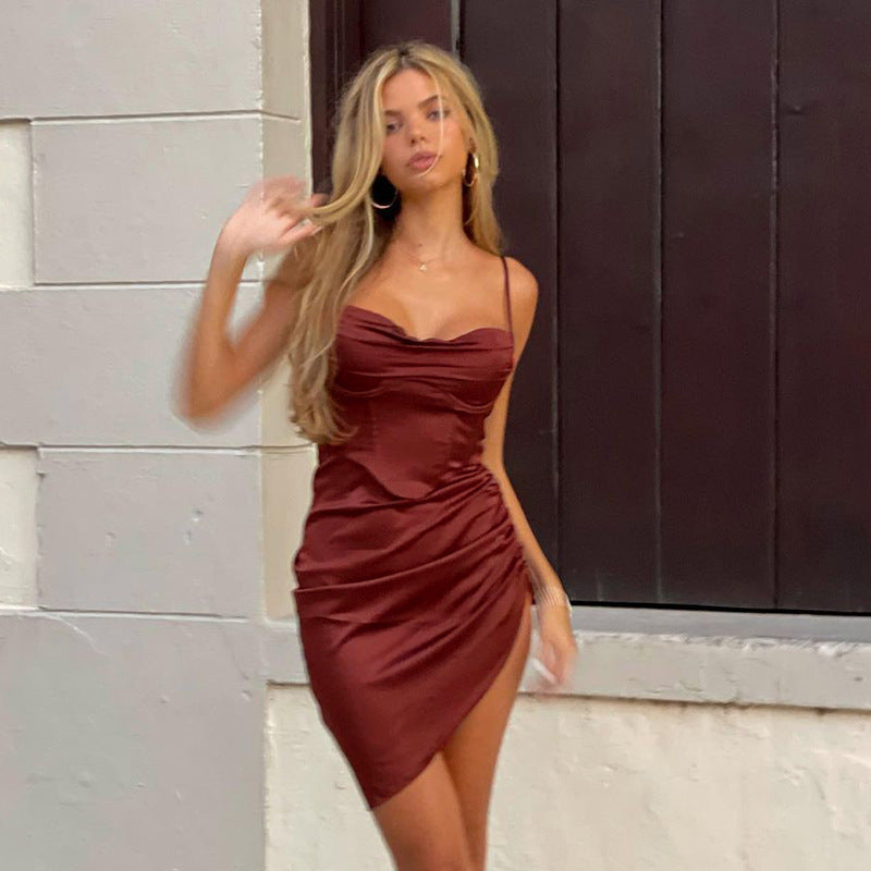 Women's Sexy Slim High Waist Sling Dress