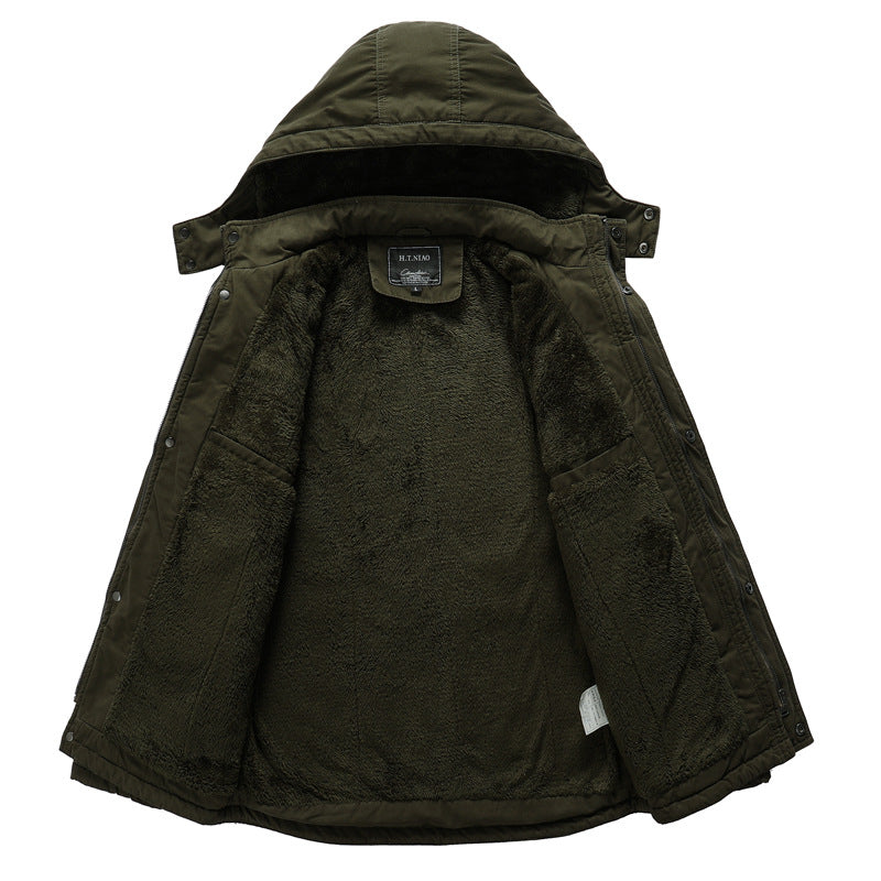 Men's Vintage Fleece Hooded Field Jacket