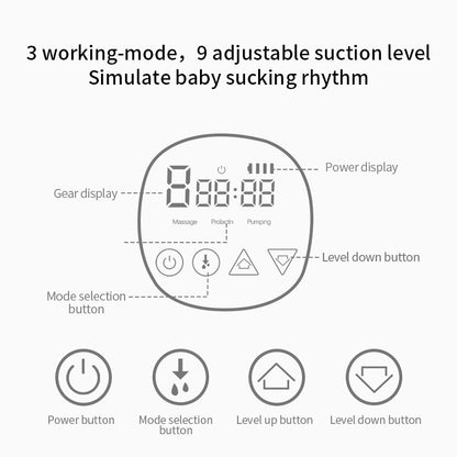 Outdoor Portable All-in-One Wearable Electric Breast Pump