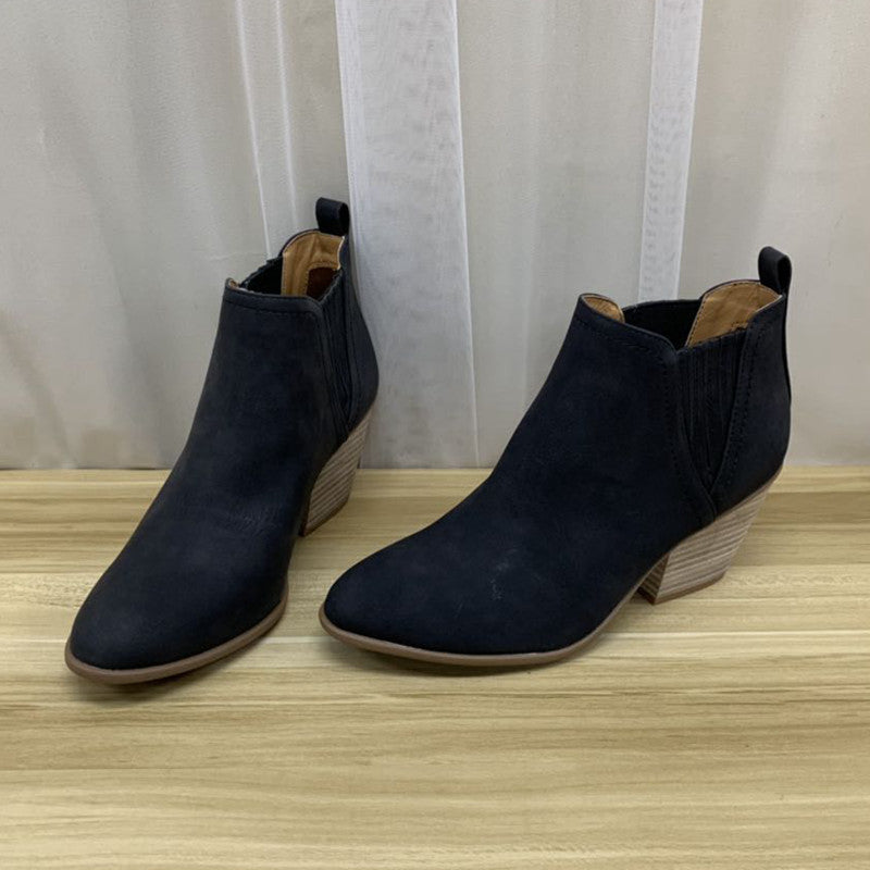 Casual High Heel Low Boots For Women
