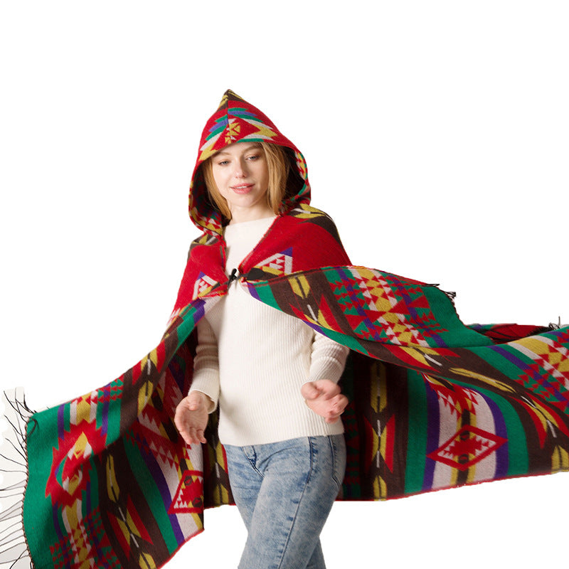 Bohemian National Style Poncho For Women