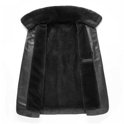 Men's Winter Warm Fur Collar Plush Jacket