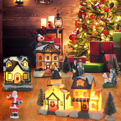 Christmas Village LED Christmas Village House Decoration Set