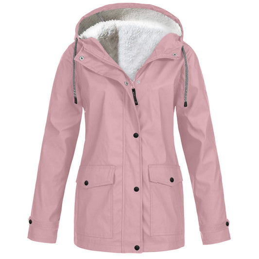 Women's Fleece Outdoor Mountain Climbing Clothes Coat Hooded Jacket