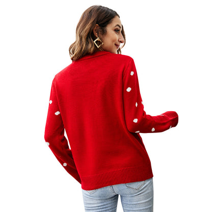 Christmas Round Neck Long Sleeve Knitwear Animal Sweater