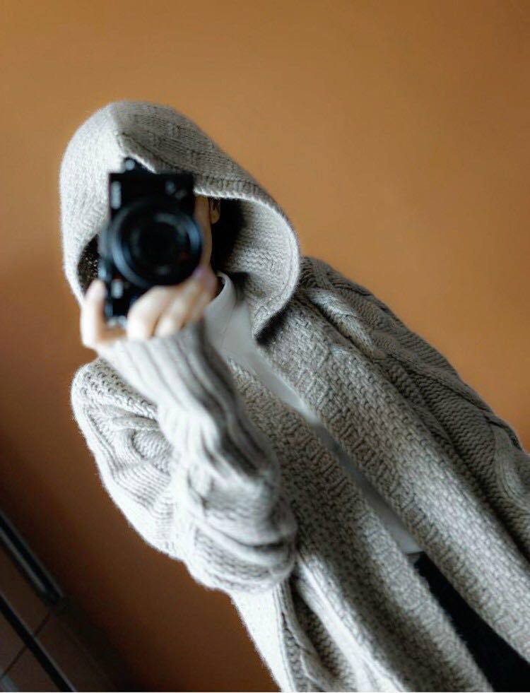 Women's Casual Hooded Long Sweater Coat