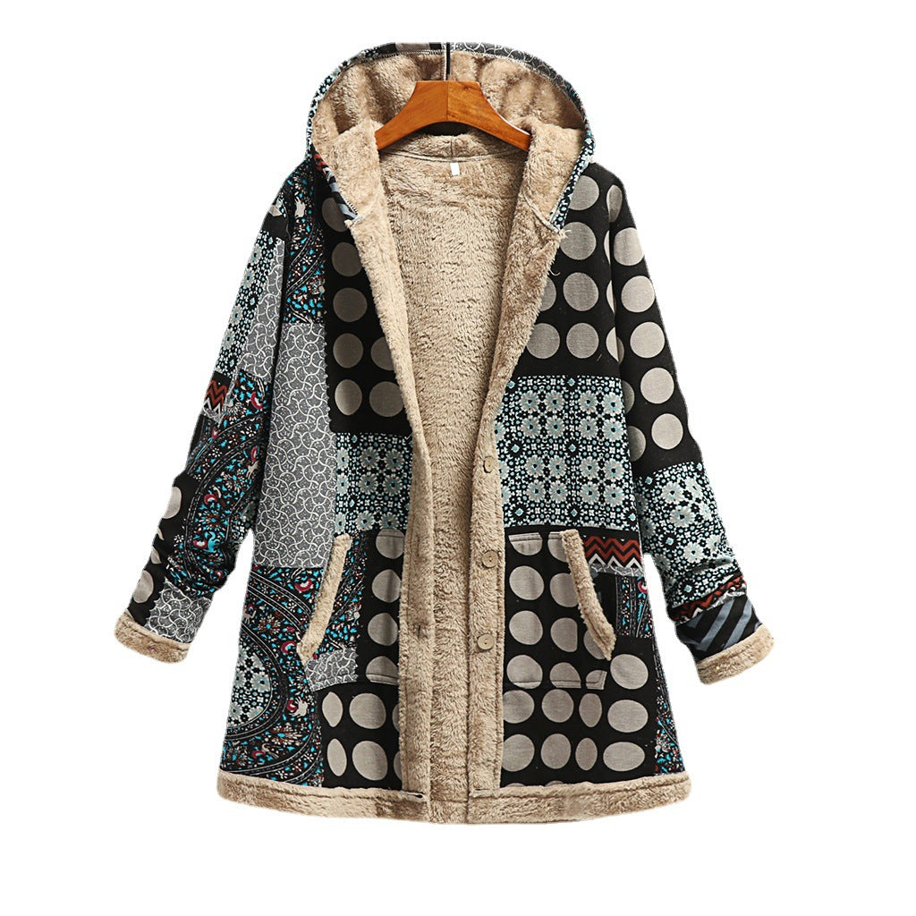 Women's Cotton Hoodie Plush Jacket
