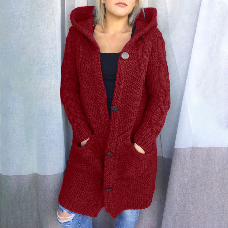 Casual Knit Cardigan Jacket For Women