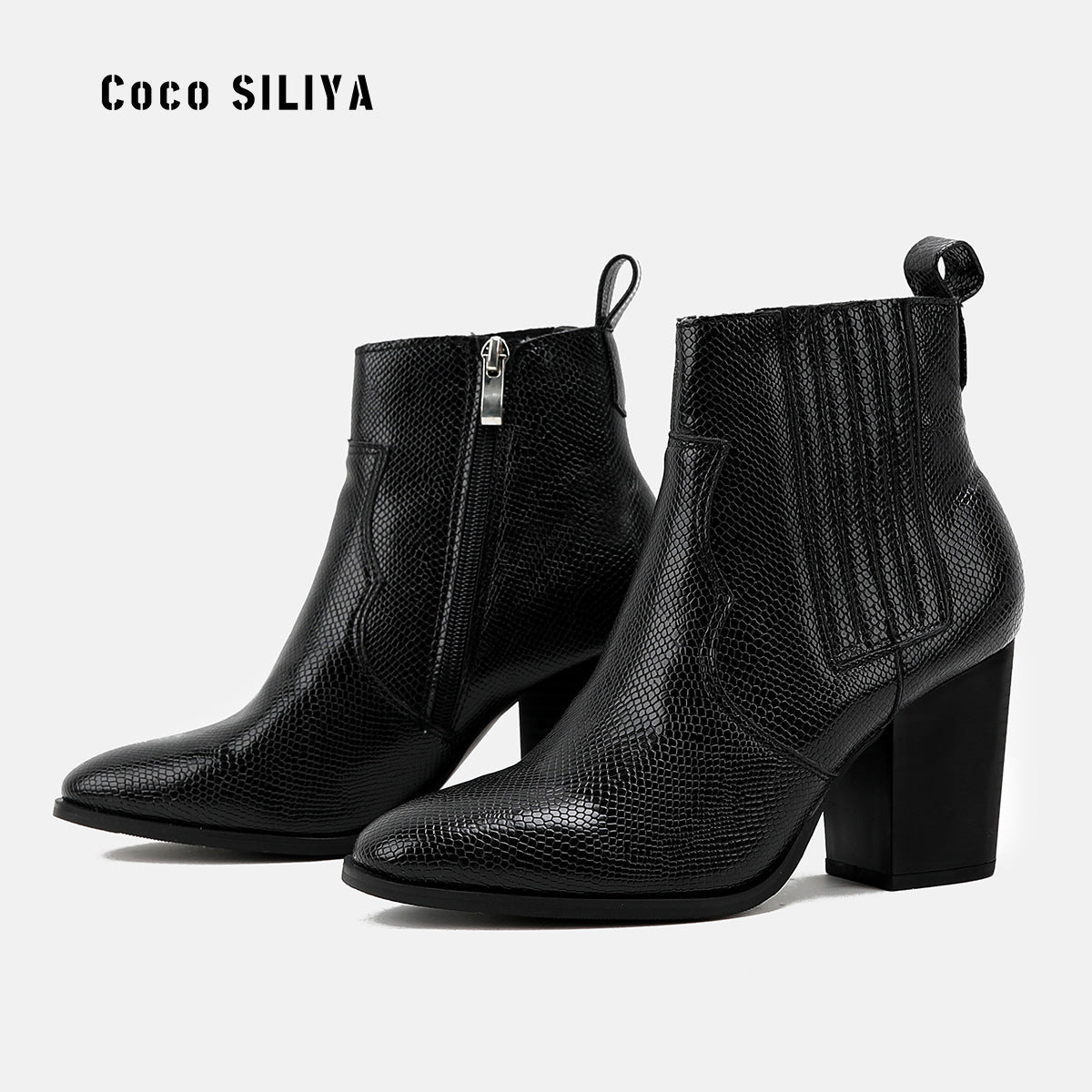 Women's Leather Pointed Toe Boots