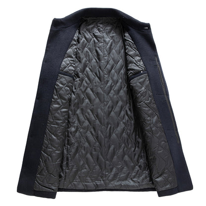 Men's Formal Stand Collar Button Cardigan Jacket