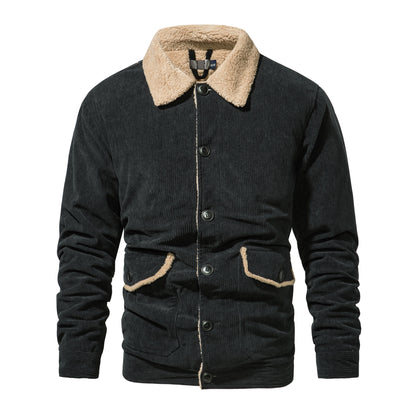 Men's Sherpa Button Lapel Jacket