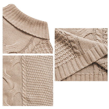 Women's Turtleneck Short Sleeve Knit Sweater