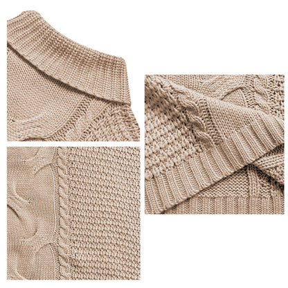 Women's Turtleneck Short Sleeve Knit Sweater