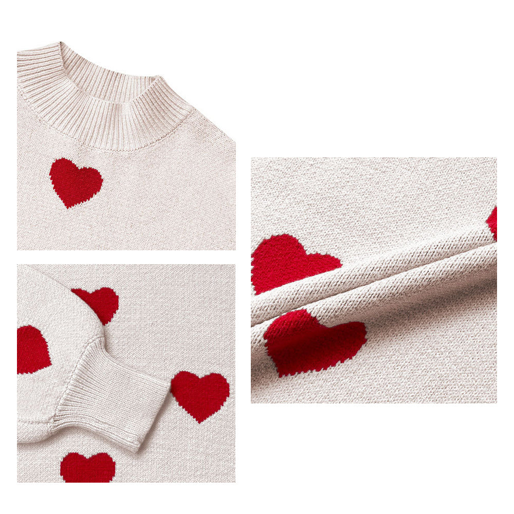 Women's Heart Knit Sweater