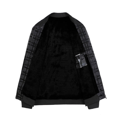 Men's Thick Plush Winter Plaid Jacket