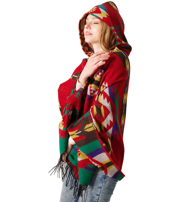 Bohemian National Style Poncho For Women