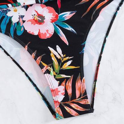 Women's Sexy Floral Print One Piece Swimsuit