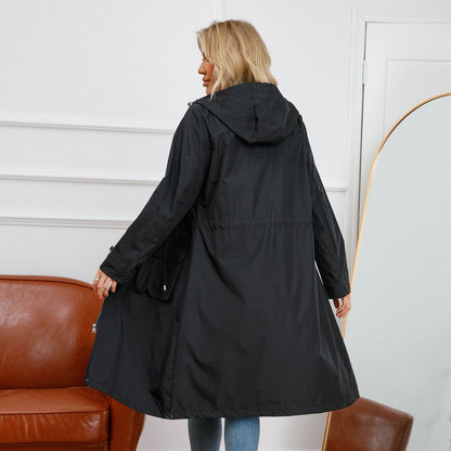 Long Casual Hooded Jacket For Women