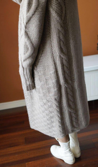 Women's Casual Hooded Long Sweater Coat