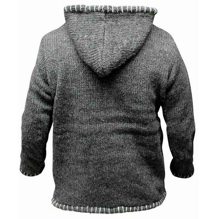 Men's Stitching Sweater Long-sleeved Sweater Hoodie