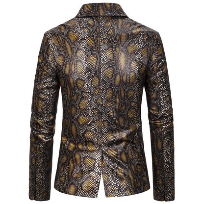 Men's Casual Printed Dress Jacket