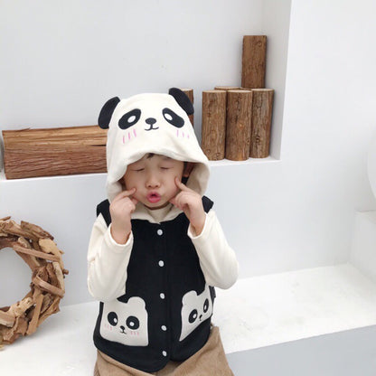 Cute Children Panda Cartoon Vest Jacket