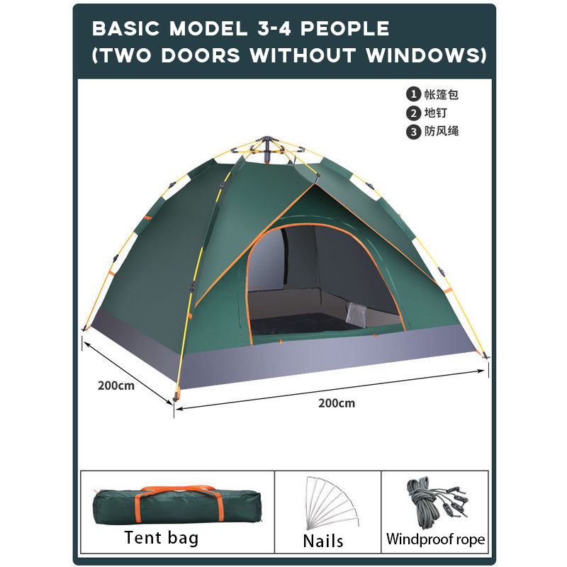 Fully Automatic Quick Opening Thickening Folding Outdoor Tent Camping-Classic Style