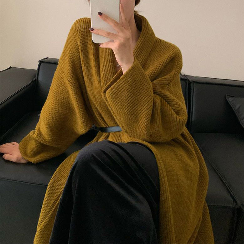 Women's Long Knit Cardigan Jacket