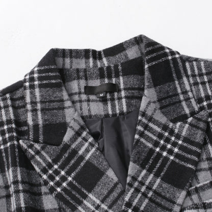 Double-Breasted Casual Slim Plaid Men's Leisure Blazer