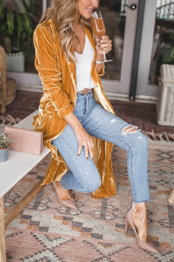 Women's Spring Long Cardigan Jacket