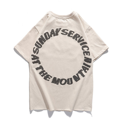 Unisex Kanye Trust God Casual Short Sleeve Loose T-Shirt